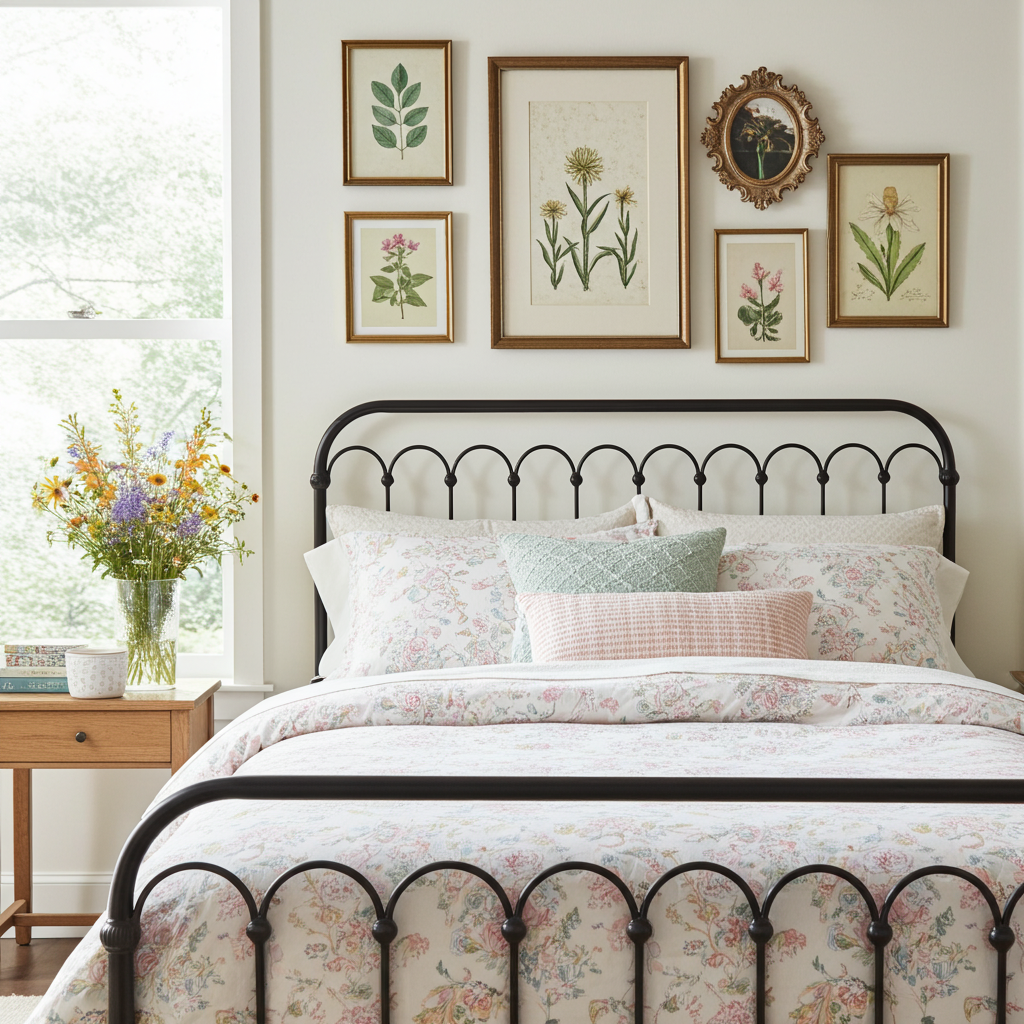 Babunia łóżko metalowe